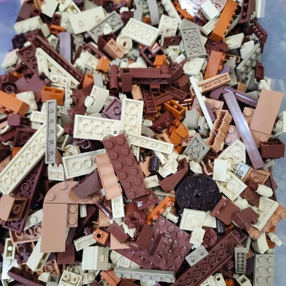 Bulk Lego: Brown Shades Mix - Sorted 15oz, Bricks, Flats, Studs, Baseplate